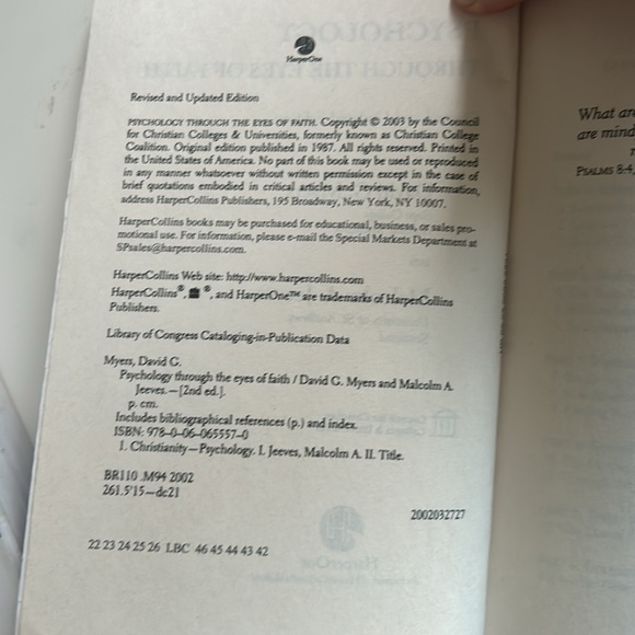 Psychology Through the Eyes of Faith Textbook - Picture 3 of 3